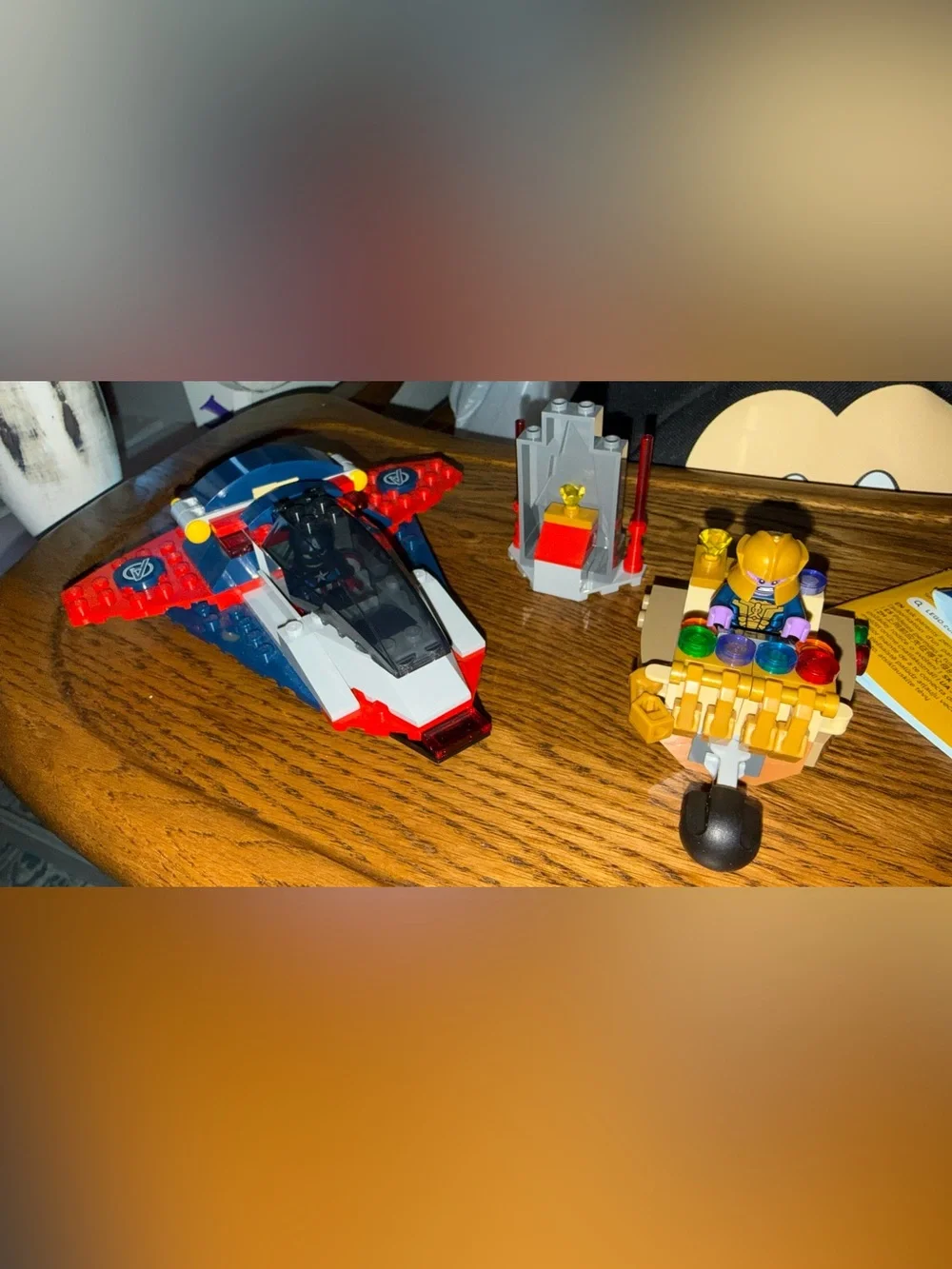 Lego Marvel Captain America vs Thanos Set with Mini Figures, Super Hero Jet Ship